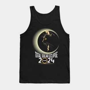 Solar Eclipse 2024 Shirt Total Eclipse April 8th 2024 Cat Tank Top